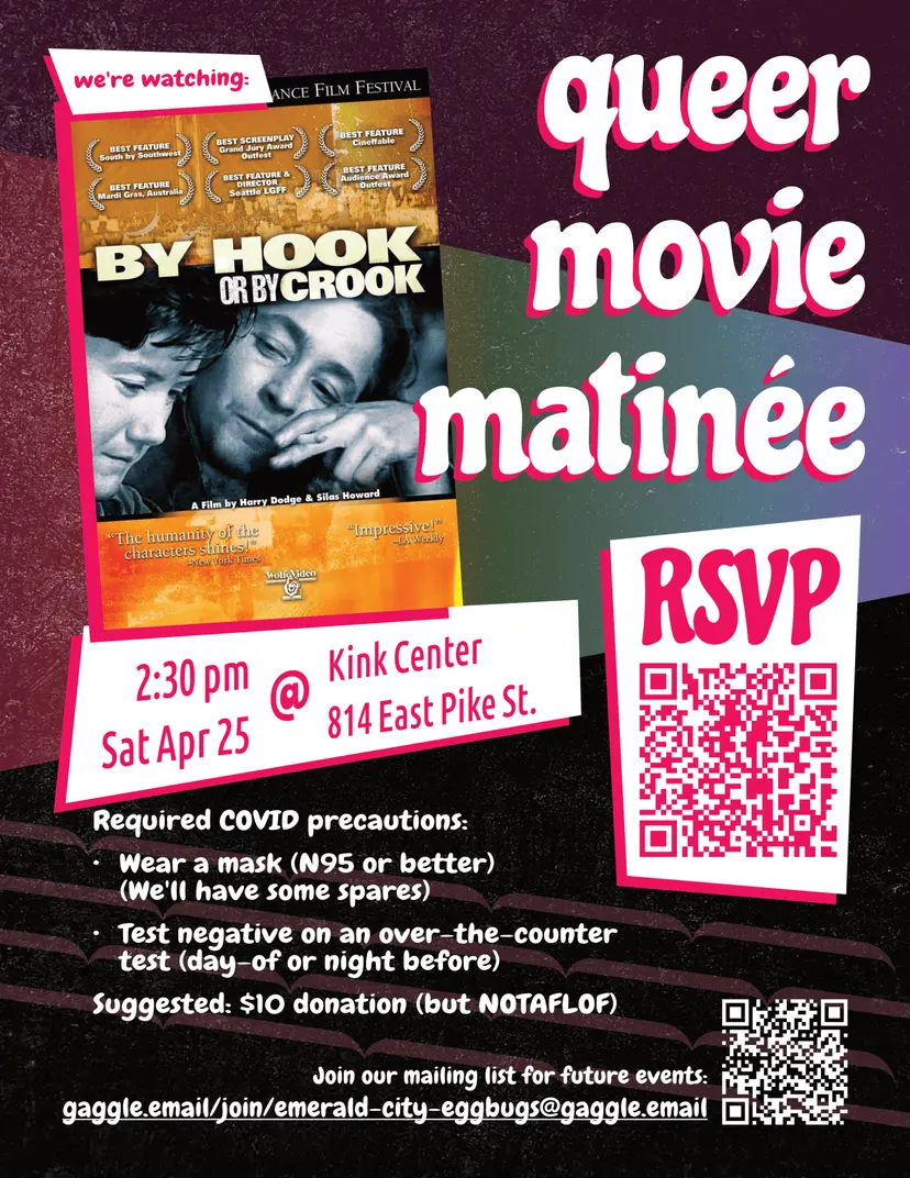 Queer Movie Matinee: By Hook or By Crook event